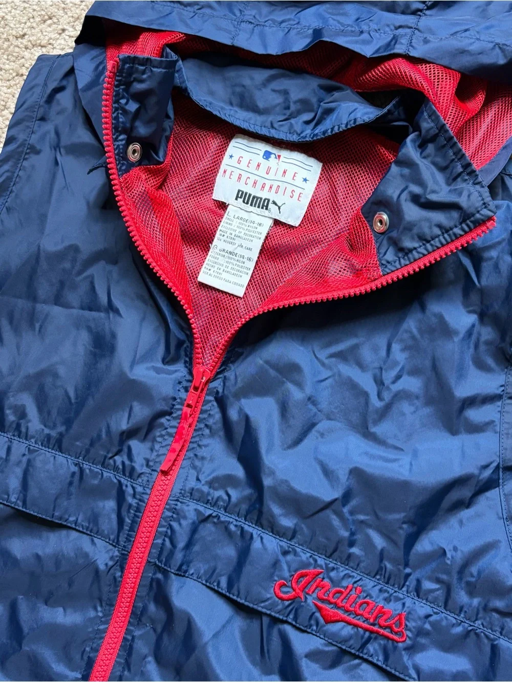 Vintage Cleveland Indians Windbreaker Vest